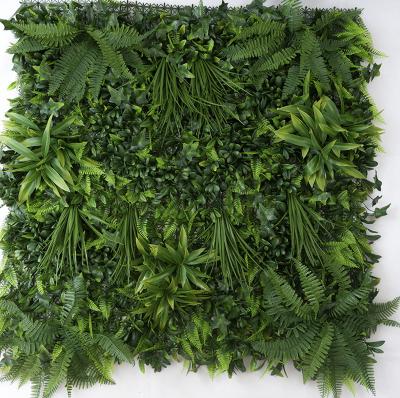 China Waterproof Green Artificial Leaf Wall 35mm 40mm for sale
