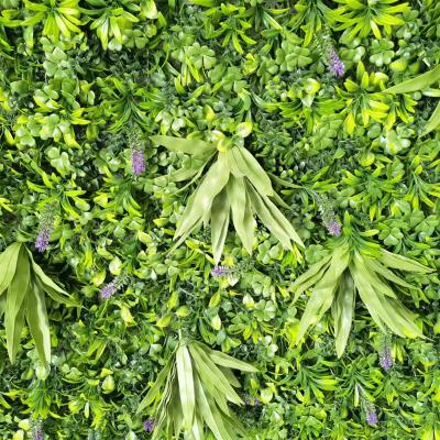 China 2x25cm Green Hedge Artificial Flower Wall Panel for sale