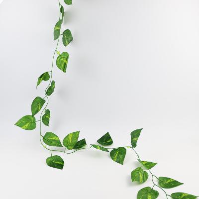China Hanging Garland Artificial Ivy Vines Leaf Plants 1.8cm Plastic Foliage For Wedding Wall for sale