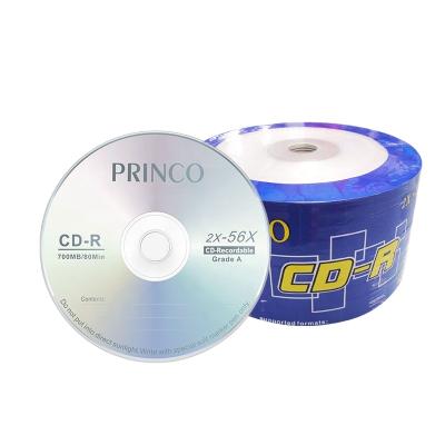 China Factory price 56x wholesale single layer empty cd r cd r 80 min cd-r 700mb cd disc princo single layer à venda
