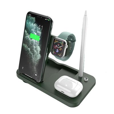 China 2021 New Iphone Cell Phone Fast Watch Wireless Charger 4 in 1 Wireless Charging Dock for Apple Airpods for sale
