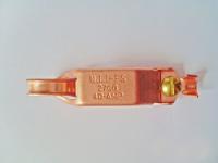 China 40 Amps Solid Copper Geophone Connector / Mueller Clip Narrow Clip for sale