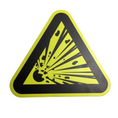 Chine Panneaux d'avertissement faits sur commande de symbole explosif photoluminescent de risque à vendre