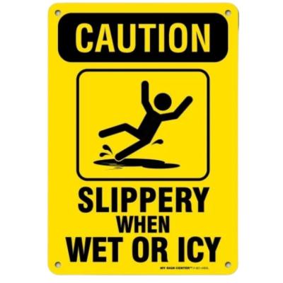 China ODM Aluminum Floor Caution Slippery Signs For Indoor Outdoor for sale