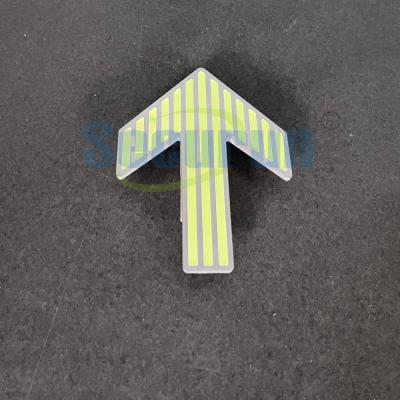 China Photoluminescent Aluminum Direction Arrowsign Glow In The Dark 160x120mm for sale