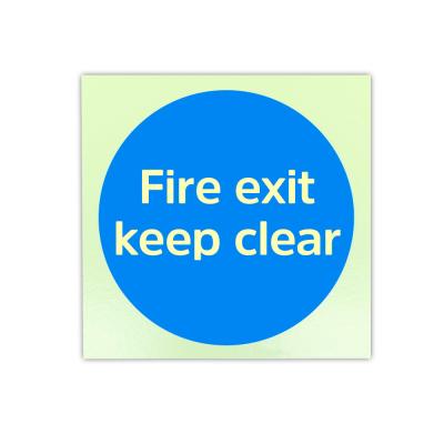 China OEM Photoluminescent Fire Signs Self Luminescent Exit Signs For Fire Door Keep Shut for sale