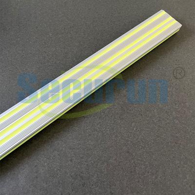 China Aluminium Photoluminescent Stair Nosing Strip For School Step Edge Protection for sale