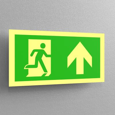 China UV Printing Photoluminescent Safety Exit Sign Running Man rectangle for Hospital for sale