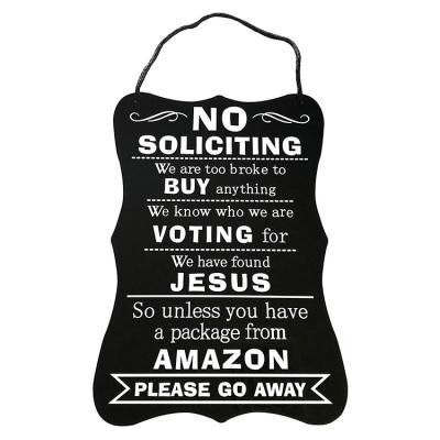 China Waterproof Custom Reflective Sign Aluminum No Soliciting For Home Business for sale
