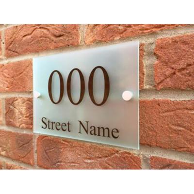 China Metal Acrylic Reflective Curb Address Numbers Signs For Street And Road for sale