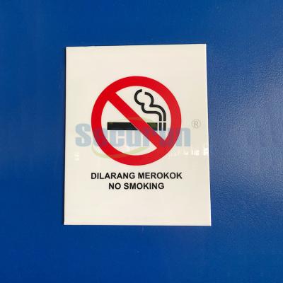 China White Acrylic Photoluminescent Signs Signs No Smoking Symbol For Rounded Corners for sale