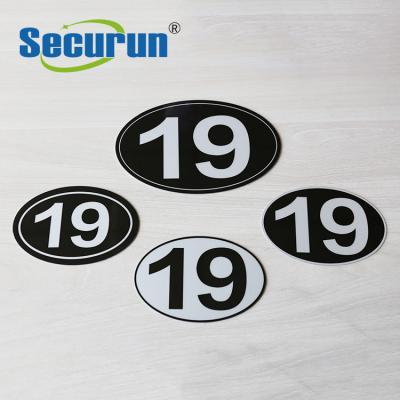 China Photoluminescent Metal Reflective Mailbox Post Numbers Black for sale