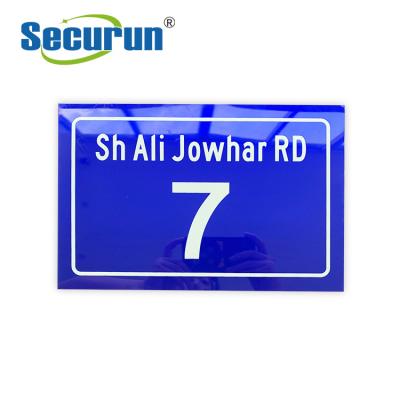China Antirust Scratchproof Reflective Street Number Signs High Visibility House Numbers for sale