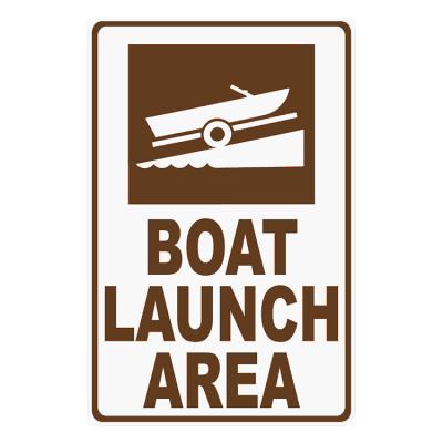 China Boat Launch Area Fishing Spot Sign Hassle free Vinyl 1mm-3mm for sale