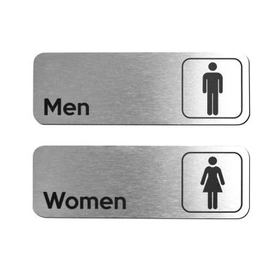 China Símbolo unisex escovado do toalete do sinal reflexivo feito sob encomenda de alumínio à venda