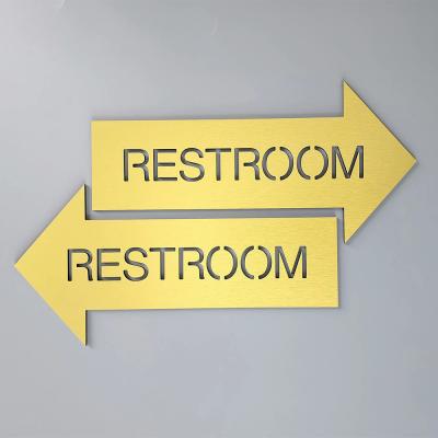 China Building Office Washroom Restroom Arrow Sign Rustproof Waterproof for sale