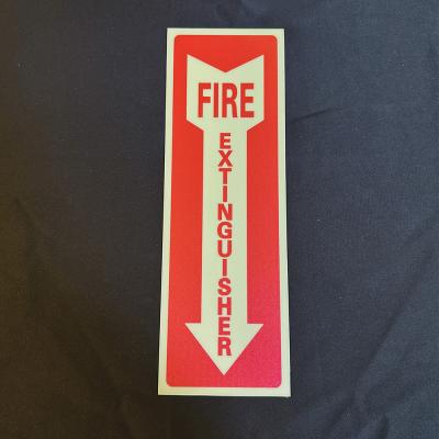 China 10*30 Mm Photoluminescent Plastic Safety Extinguisher Sign Glow In The Dark for sale