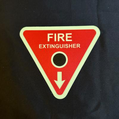 China Photoluminescent Fire Extinguisher Signs With Down Arrow Glow In The Dark for sale