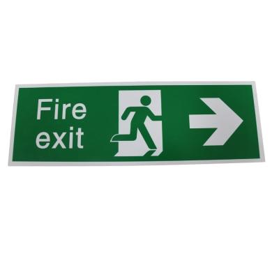 China Custom Glowing Color Rectangle Photoluminescent Safety Exit Sign For Indoor And Outdoor Te koop