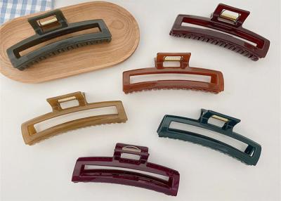China Ins resin Chestnut Brown Jelly grab large hair tray hair clip back of head clip shark clip hair accessories for sale