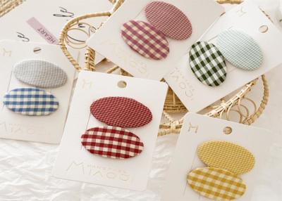 China Girls baby hair clip set DIY INS cute BB clip candy color plaid hair clip wholesale accessories for sale