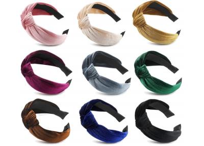 China GLH014 Solid color flannelette hair hoops cross border women wide edge pressure hair hoops hair accessories for sale
