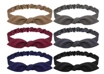 China Rabbit ears hair bands with bows all wear elastic band knot cute hair bands headwear thick hair bands for sale