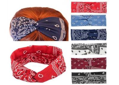 China thick wide hair bands Cross knot bow elastic 6 color elastic headband for women's wiry hair accessories for sale