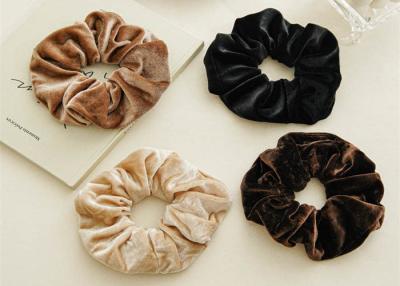 China winter vintage plush elastic scrunchies black brown Ins influencer temperament headwear French accessories for sale