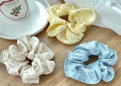 China Korea shaggy clouds satin curly hair scrunchie Ins girls kids flower floral hair rope Macaron color head bands for sale