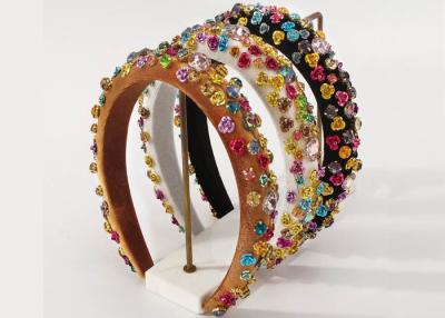 China New fashion Baroque style headbands diamond crystal flower girls sponge headbands hair accessories for sale