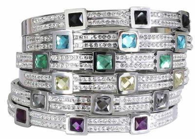 China Titanium steel bracelet diamond fashion stainless opening buckle bracelet female hand decoration full drill bracelet for sale