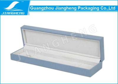 China Book Shape Leather Gift Box Packaging , Sky Blue Color Jewelry Display Box for sale
