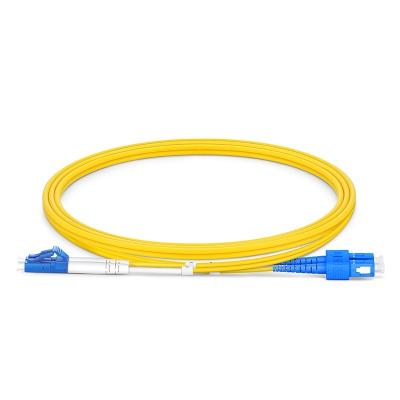 China 5m LC UPC To SC UPC Duplex Fiber Patch Cable OS2 Single Mode for sale
