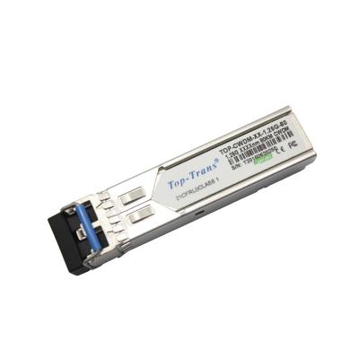 China 1.25g SFP Transceiver Module Fiber Optic LC Connector 80Km Fast Ethernet Single Mode for sale