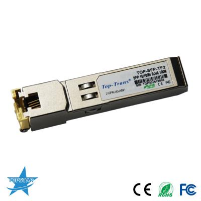 China 100m 10/100Base Copper SFP Transceiver Rj45 Connector ROHS for sale