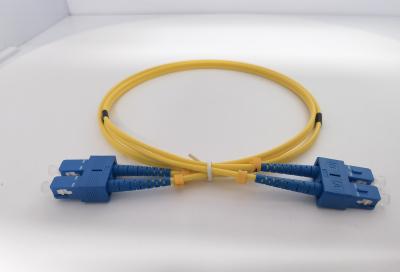 China LC UPC To LC UPC Duplex Fiber Patch Cable OS2 Single Mode PVC 3.0mm 1m for sale