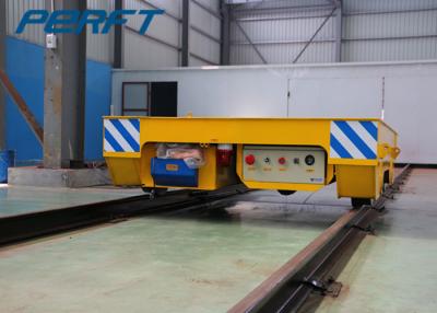 China Battery Powered Electric Flat Rail Transfer Cart with Wireless Remote and Hand Combined crane for sale