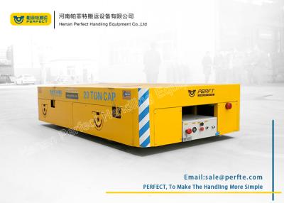 China El color amarillo carro eléctrico de la transferencia de 20 toneladas usado al movimiento muere, las bobinas o los materiales en venta