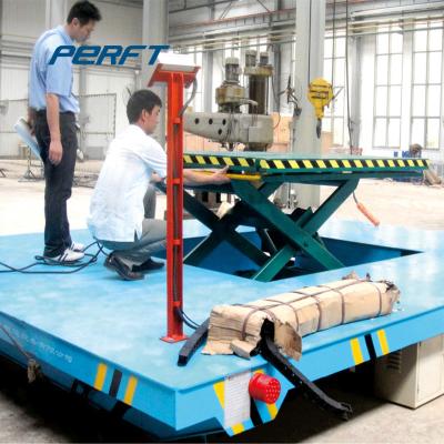 China Automatic Hydraulic Motorized Transfer Cart For Heavy Loading for sale