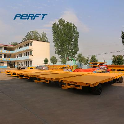 China No Power Heavy Duty 100t Rail Transfer Trolley Material Handling Cart For Factories for sale