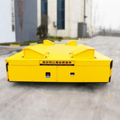 China Battery Power Feeding Steel Structure Electric Transfer Cart For Handling Valves for sale