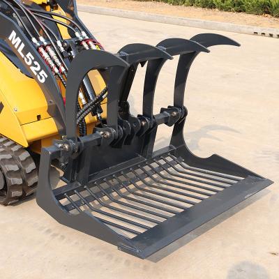 China Grapple bucket for mini skid steer loader for sale