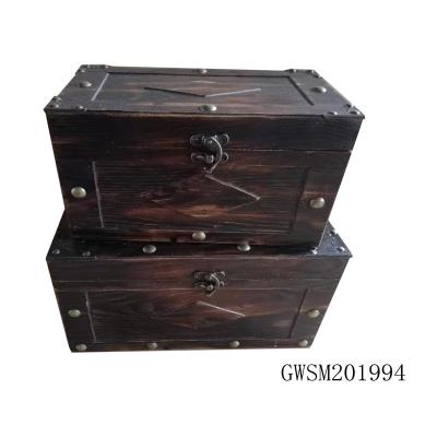 China OBM Dark Brown S30*17.5*17 Reclaimed Wood Blanket Chest for sale