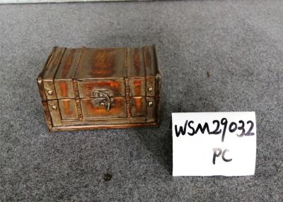 China caixa de madeira antiga do armazenamento 20x10x9 para o tesouro à venda