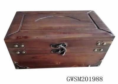 China Classic Retro firwood Treasure Chest Storage Trunk for sale