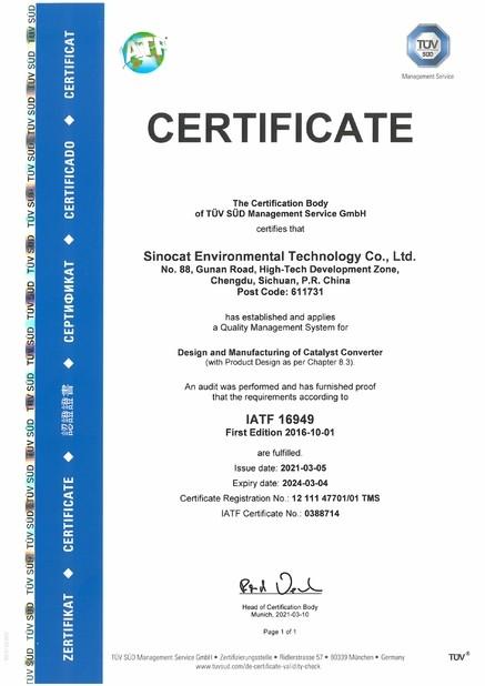  - Sinocat Environmental Technology Co., Ltd.