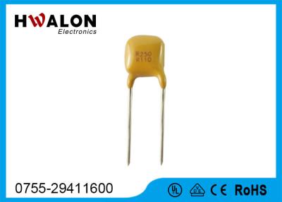 中国 加鉛黄色い色の電子部品PPTCのサーミスターの抵抗器の放射状のもの 販売のため