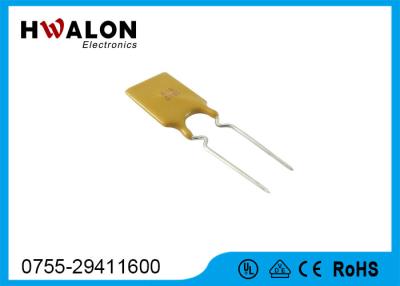 China 16V 8.9mm 40A Thermal Fuse Resettable PPTC in Yellow , Rectangular Shape for sale