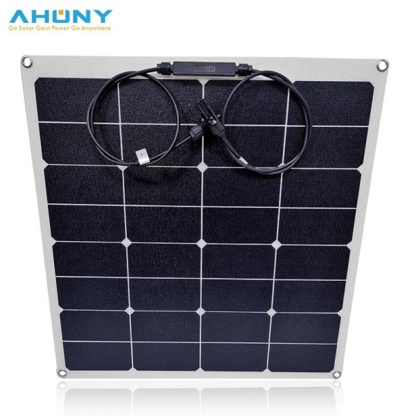 Quality Ultra Thin Flexible Cell Solar Panel 50w 55w 60w 100w 110w For RV Boats Roof for sale